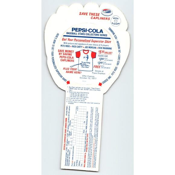 Pepsi Baseball Trading Card 1977 Ray Fosse Cleveland Indians MLB Diecut Trade - Picture 2 of 2